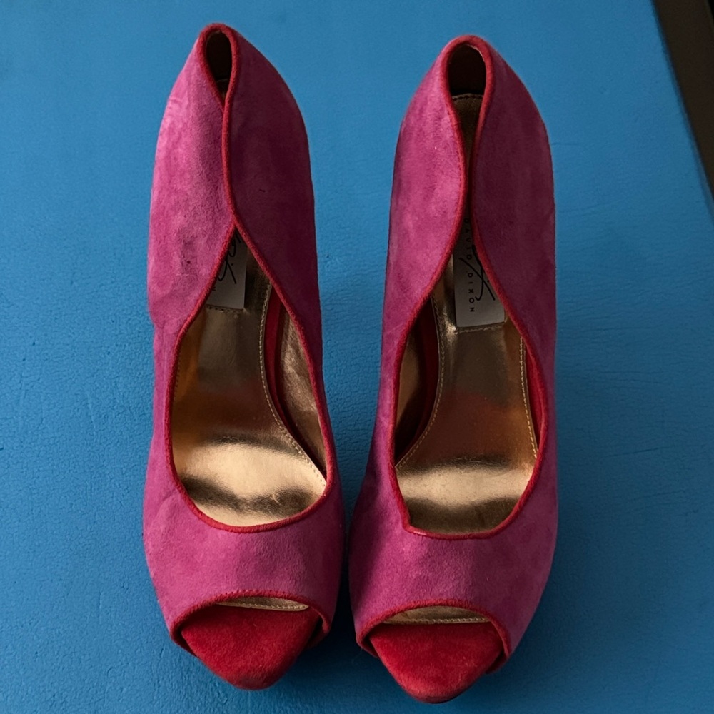 Elegant Pink Peep-Toe Heels DAVID DIXON HEELS